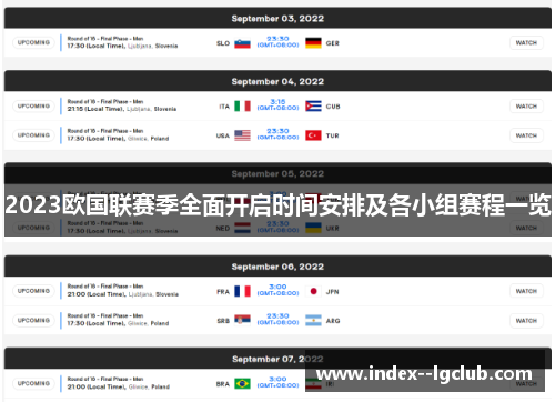 2023欧国联赛季全面开启时间安排及各小组赛程一览 2023欧国联赛季全面开启时间安排及各小组赛程一览
